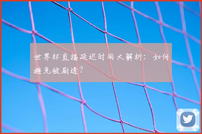 世界杯直播延迟时间大解析:如何避免被剧透?